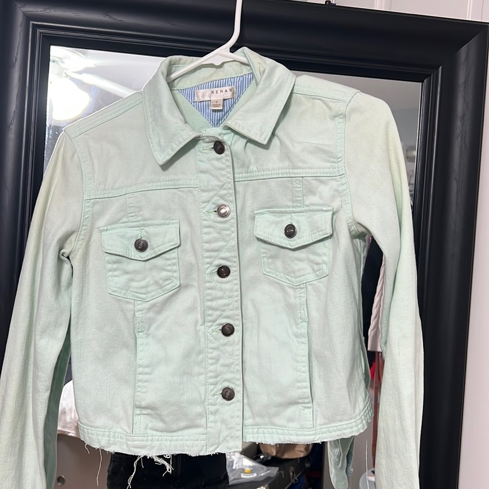 Teal Cropped Jacket